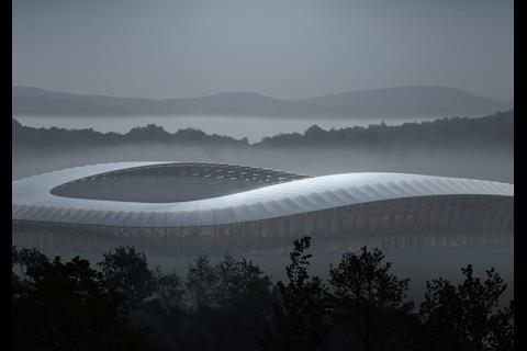 Exterior of the proposed Forest Green Rovers stadium